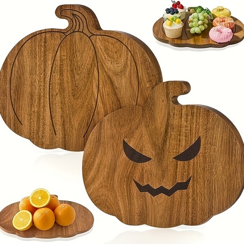 Pumpkin shaped wooden cutting - pumpkin-shaped,
