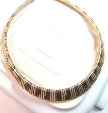 Vintage Wide Collar Necklace Gold Tone Cleopatra Statement Necklace 