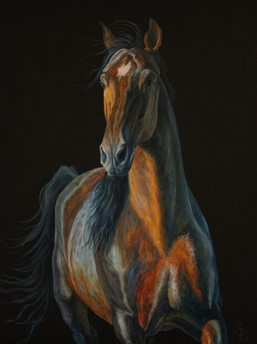 Horse original painting x - painting,