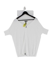 Sarah Pacini Women's Cardigan White Viscose with Polyester V-Neck Cardigan