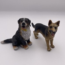 Schleich Dogs 1998 Bernese & 1998 German Shepherd Figured