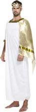 Men's Roman Greek God Toga Fancy Dress Costume 