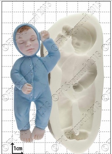 Silicone mould sleeping baby - mould,