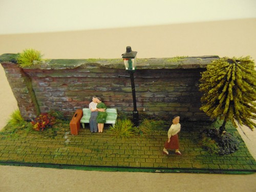 Model railway layout scene - model,