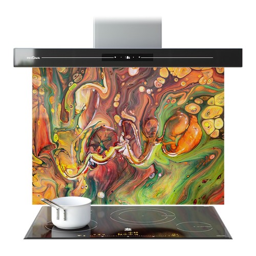 Glass splashback kitchen wall - glass,