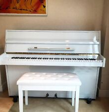 WHITE GLOSS Small Compact Upright Piano British Made Fully Restored 7 & 6 Octave
