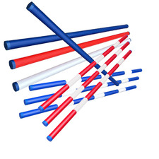 14x Plastic Poles 2.95m – 4.5kg – 95mm Diameter – Mixed Colours Supplied