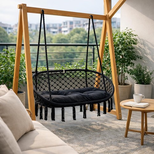 Sleep black hammock swing - black,
