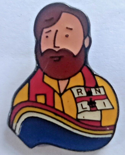 Rnli metal enamel pin badge - rnli,