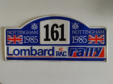 Lombard RAC Rally 1985 Original Rally Plate