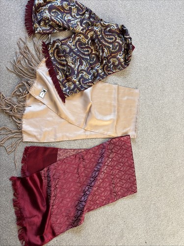 Vtg men scarves silk - men’s, x3
