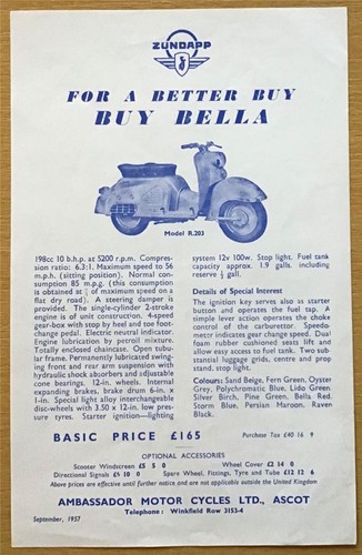Zundapp bella model 203 - zundapp,