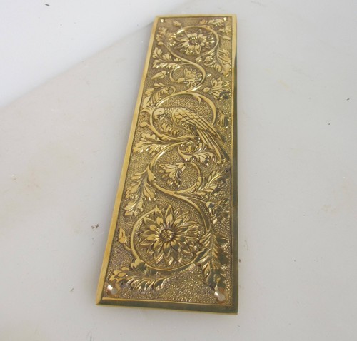 Brass finger plate push - push, door