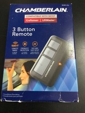 Chamberlain 953EV-P2 3 Button Garage Door Remote  Black Opened box 3433OB
