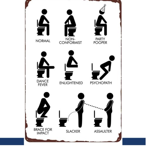 Toilet sign vintage metal - toilet,
