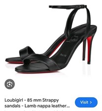 Christian Louboutin Loubigirl 85 Black leather sandals in size 37 UK4