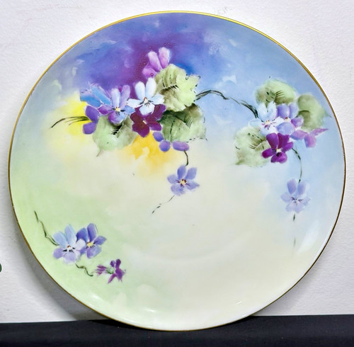 Antique hand painted violet - antique,