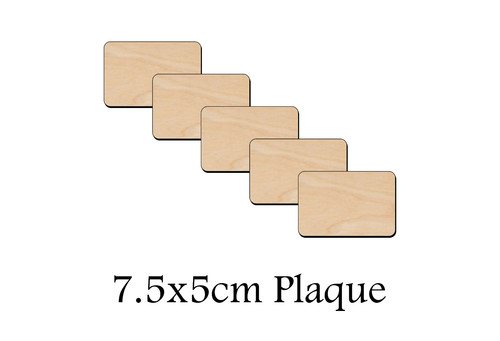 Wooden rectangle shape 5x5cm - wooden,
