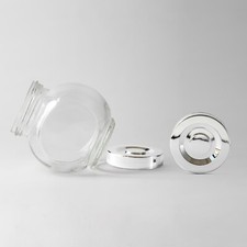 Sweet Storage Glass Jar 6 oz/ 180 ml with Lids Oval