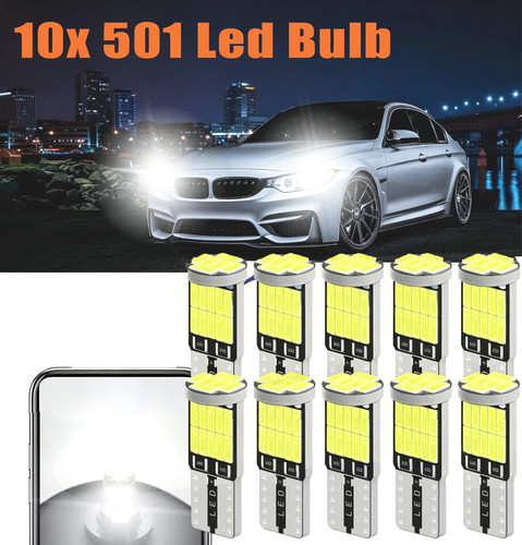 10x 501 t10 - bulbs, side