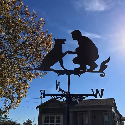 Weather vane wind dog - weather, and