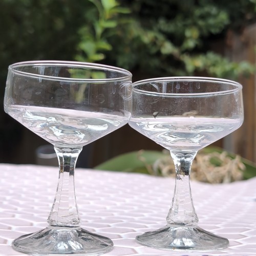 Set clear glass stemmed - set, of