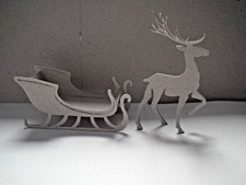 Christmas Reindeer and sleigh chipboard die cut kit decoration Tim Holtz Sizzix