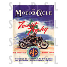 A.J.S Motor Cycle Metal SIGN RETRO Kitchen GARAGE BAR PUB MAN CAVE