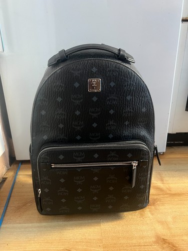 Mcm leather black backpack - mcm,