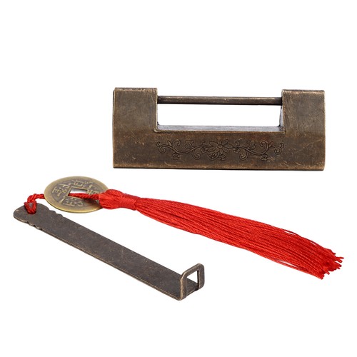 Antique brass padlock - antique,