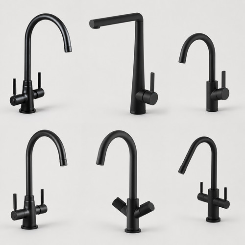Bristan matt black kitchen - black,