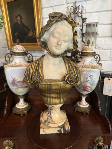 Antique french maiden bust - antique,