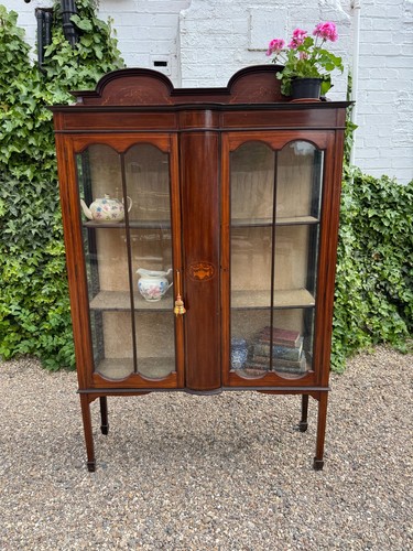 Edwardian mahogany display - edwardian,