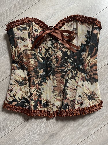 Vintage style tapestry corset - vintage,