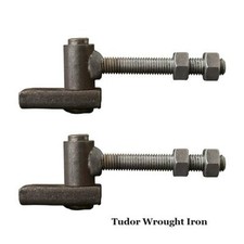 16MM WROUGHT IRON ADJUSTABLE GATE TUBE HINGES HANGERS LUGS WALL POST METAL STEEL