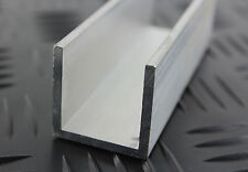 Extruded Aluminium U CHANNEL C Profile - 12 Sizes & 4 Lengths Available