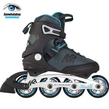 K2 Women's Freedom 80 Inline Roller Skates Rollerblades Size UK 7 + K2 Pads Set
