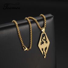 Teamer Beast Skyrim Dragon Necklace for Women Men Ancient Animal Charm Hip Pop 