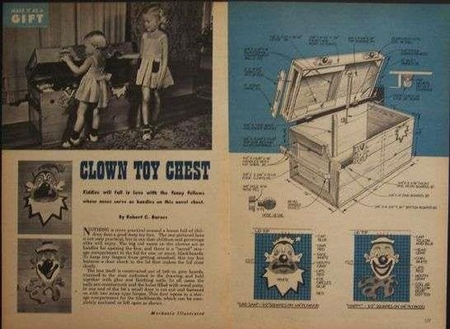 Clown toy box - clown,
