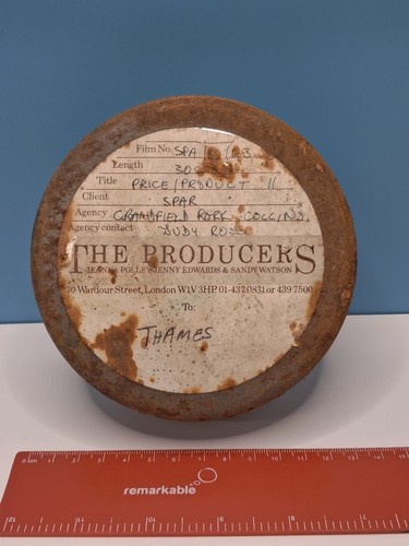 Vintage 16mm film reel - vintage, tin