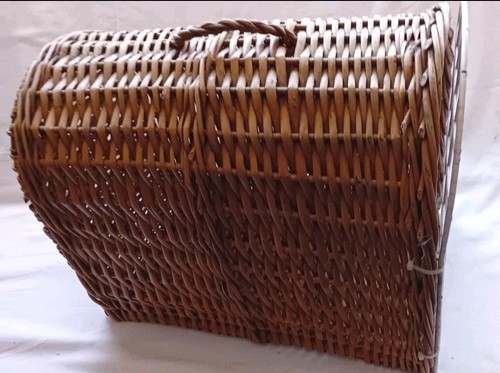 Vintage wicker cat basket pet - vintage,