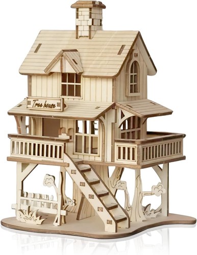 Wooden tree house puzzle - tree,