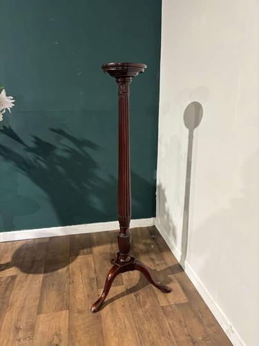 Mahogany torchere plant stand - plant,