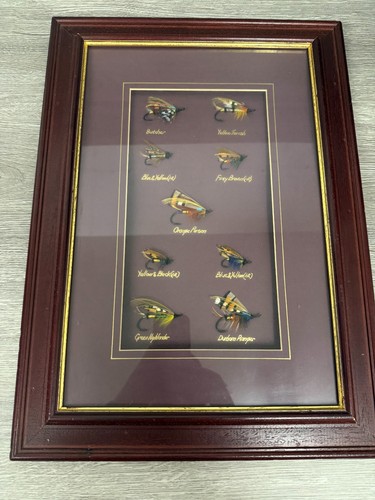 Vintage framed salmon fishing - vintage,