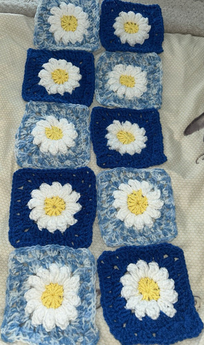 Crochet knit granny square - knit,