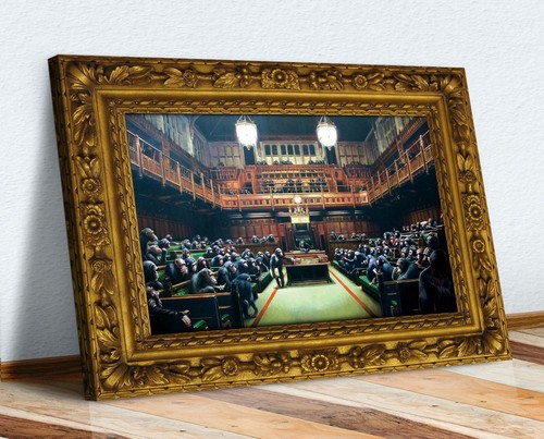 Monkey parliament canvas wall - parliament,