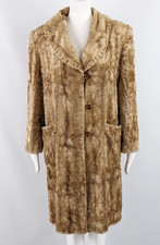ICEBERG Coat Vintage Faux Fur Coat Furry Coat Shoulder Pads Coat Italian Designe