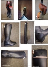 Long Leather Riding Boots Black