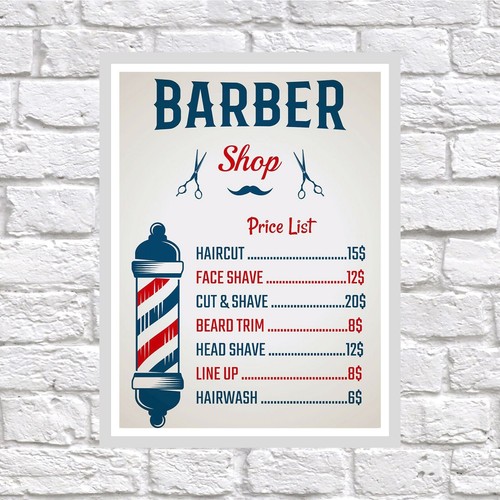 Barber shop retro - retro, sign