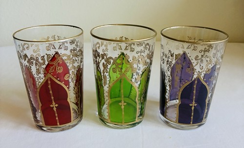 Moroccan bab tea water glasses - tea,